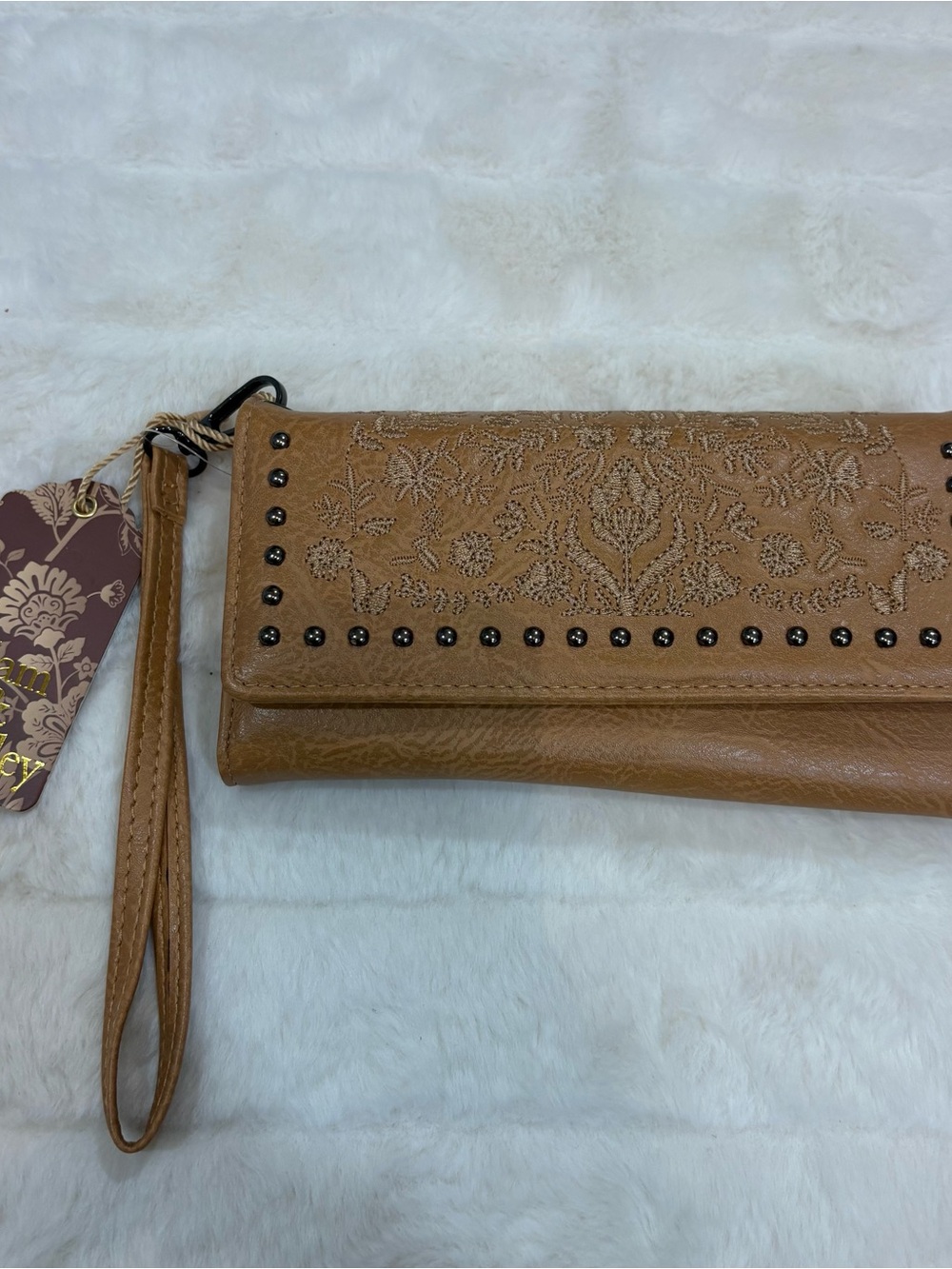 Sam & Hadley Stylish Women's Wristlet Clutch - Tan